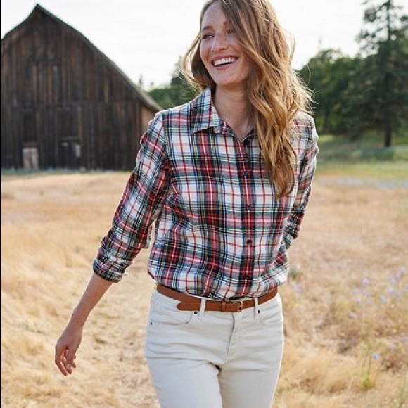 Ll bean tartan flannel Clearance